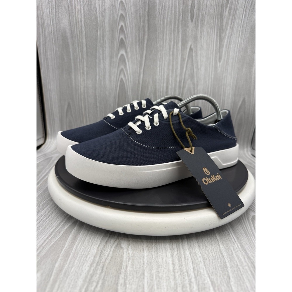 Olukai Tradewind Mens Size 11 Mood Indigo Blue Casual Canvas Lightweight Shoes